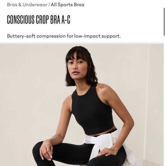 Athleta Sports Bra Top - The Conscious Crop Bra - Picture 4 of 4